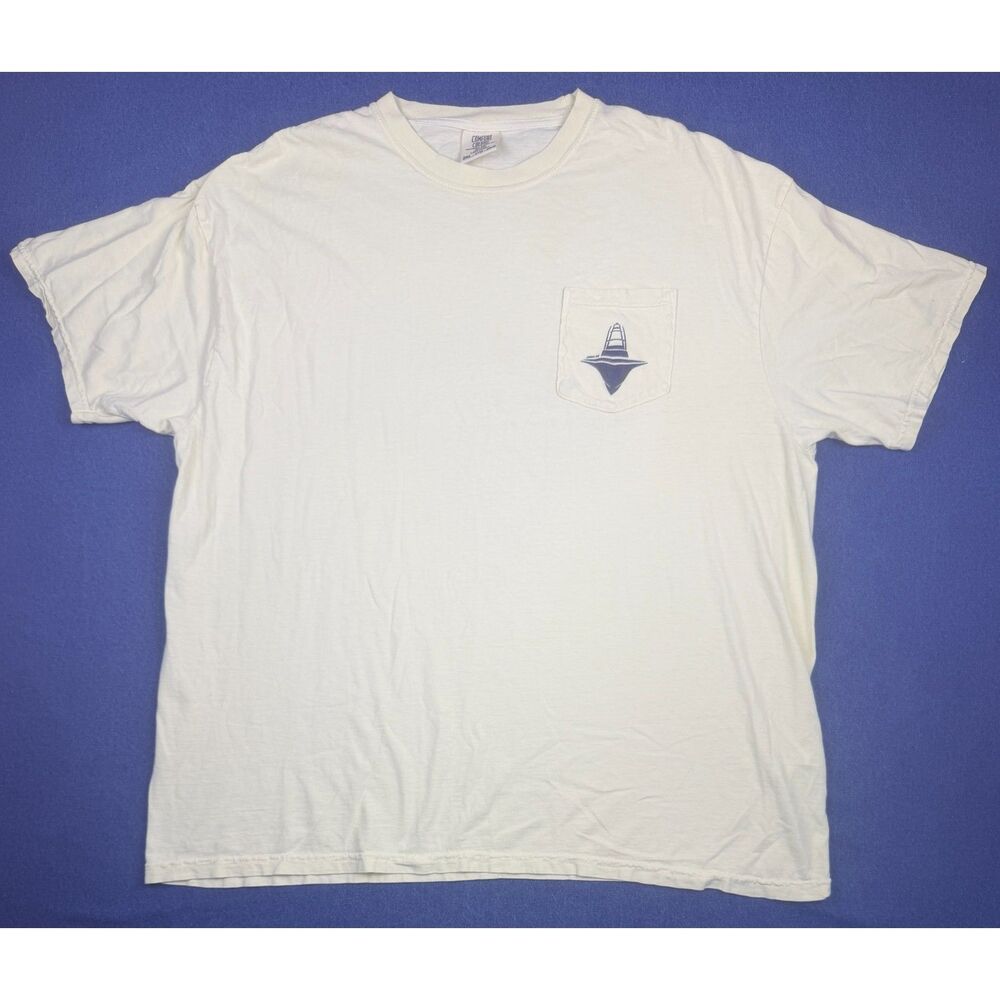 Jarrett Bay Comfort Colors Mens 2XL Buoy Graphic Pocket T Shirt Coastal Fishing